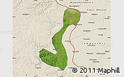 Satellite Map of Heihe Shi, shaded relief outside