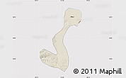 Shaded Relief Map of Heihe Shi, cropped outside