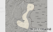 Shaded Relief Map of Heihe Shi, darken, semi-desaturated