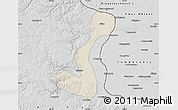 Shaded Relief Map of Heihe Shi, desaturated