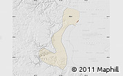 Shaded Relief Map of Heihe Shi, lighten, desaturated