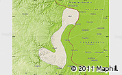 Shaded Relief Map of Heihe Shi, physical outside