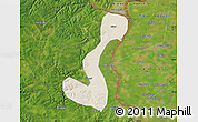 Shaded Relief Map of Heihe Shi, satellite outside