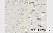 Shaded Relief Map of Heihe Shi, semi-desaturated