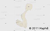 Shaded Relief Map of Heihe Shi, single color outside