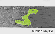 Physical Panoramic Map of Heihe Shi, darken, desaturated