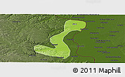 Physical Panoramic Map of Heihe Shi, darken