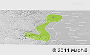 Physical Panoramic Map of Heihe Shi, lighten, desaturated