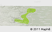 Physical Panoramic Map of Heihe Shi, lighten, semi-desaturated