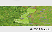Physical Panoramic Map of Heihe Shi, satellite outside