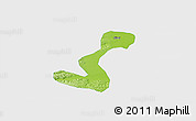 Physical Panoramic Map of Heihe Shi, single color outside