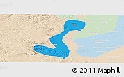 Political Panoramic Map of Heihe Shi, lighten