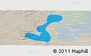 Political Panoramic Map of Heihe Shi, lighten, semi-desaturated