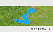 Political Panoramic Map of Heihe Shi, satellite outside
