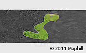 Satellite Panoramic Map of Heihe Shi, darken, desaturated