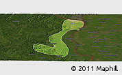 Satellite Panoramic Map of Heihe Shi, darken