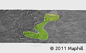 Satellite Panoramic Map of Heihe Shi, desaturated