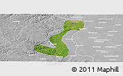 Satellite Panoramic Map of Heihe Shi, lighten, desaturated