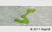 Satellite Panoramic Map of Heihe Shi, lighten, semi-desaturated