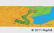 Satellite Panoramic Map of Heihe Shi, political outside