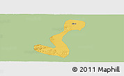 Savanna Style Panoramic Map of Heihe Shi, single color outside