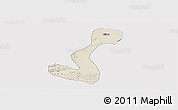 Shaded Relief Panoramic Map of Heihe Shi, cropped outside