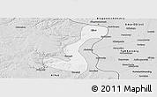 Silver Style Panoramic Map of Heihe Shi