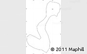 Blank Simple Map of Heihe Shi, cropped outside