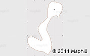 Classic Style Simple Map of Heihe Shi, cropped outside