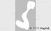 Gray Simple Map of Heihe Shi, single color outside