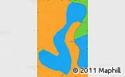 Political Simple Map of Heihe Shi