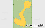 Savanna Style Simple Map of Heihe Shi, cropped outside