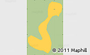 Savanna Style Simple Map of Heihe Shi, single color outside