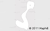 Silver Style Simple Map of Heihe Shi, cropped outside