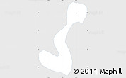 Silver Style Simple Map of Heihe Shi, single color outside