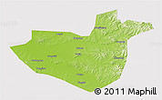 Physical 3D Map of Hua Nan, cropped outside