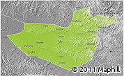 Physical 3D Map of Hua Nan, desaturated