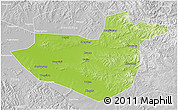 Physical 3D Map of Hua Nan, lighten, desaturated