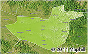 Physical 3D Map of Hua Nan, satellite outside