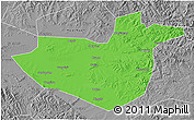 Political 3D Map of Hua Nan, desaturated