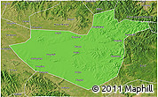 Political 3D Map of Hua Nan, satellite outside