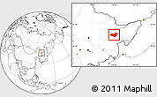 Blank Location Map of Hua Nan