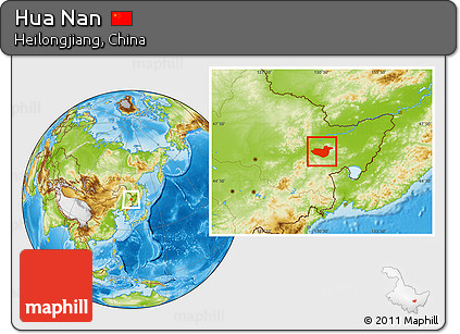 Physical Location Map of Hua Nan