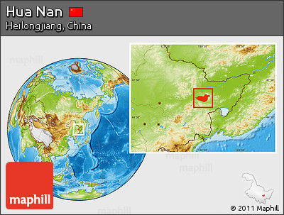 Physical Location Map of Hua Nan