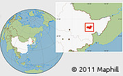 Savanna Style Location Map of Hua Nan, highlighted country