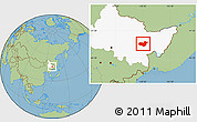 Savanna Style Location Map of Hua Nan, highlighted parent region