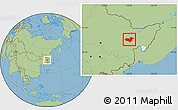 Savanna Style Location Map of Hua Nan