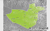 Physical Map of Hua Nan, desaturated