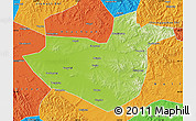 Physical Map of Hua Nan, political outside