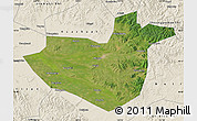 Satellite Map of Hua Nan, shaded relief outside